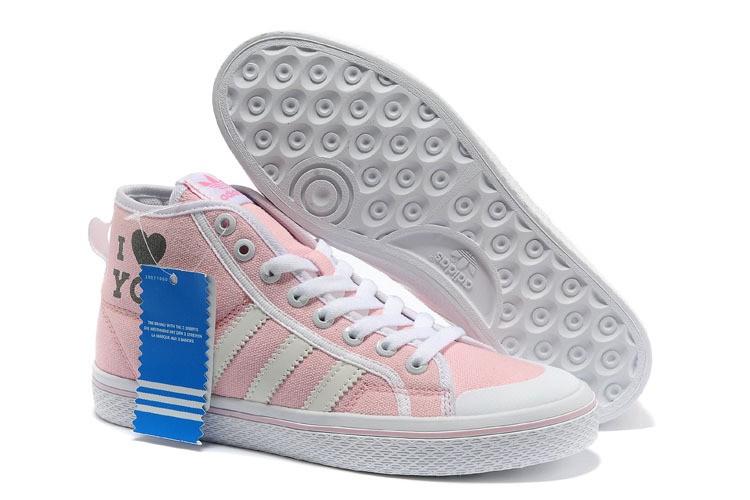 Womens adidas stan smith Honey MID Casual Canvas Pink